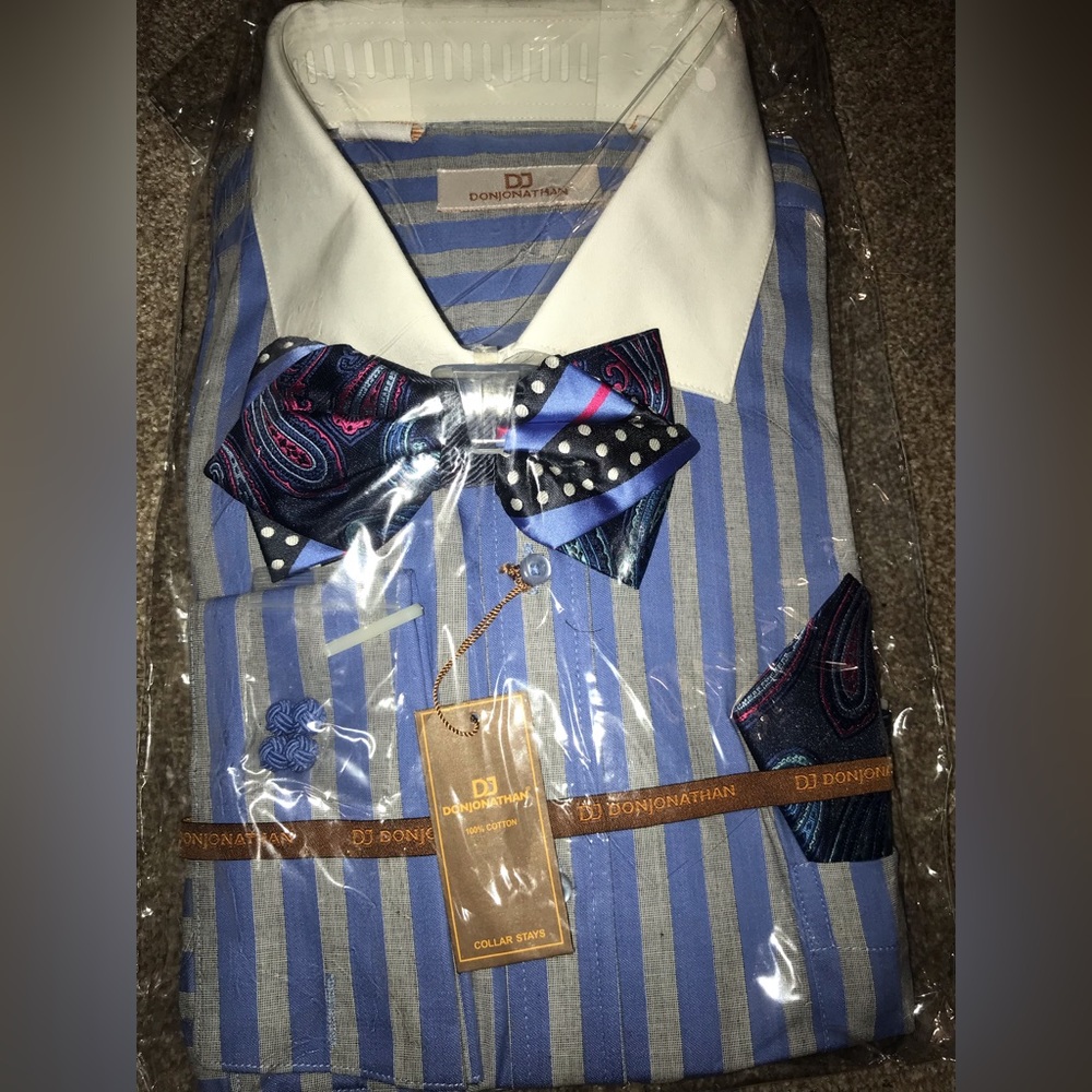 Don Jonathan Dress Shirt Size 34/35 Brand New With Tag